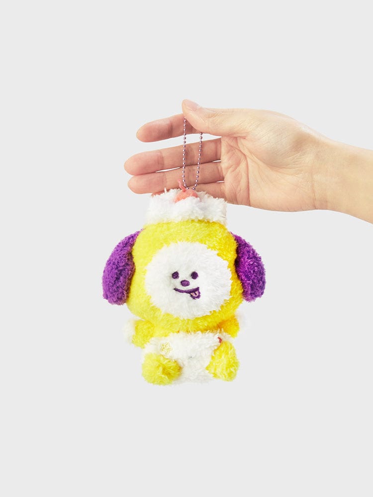 BT21 CHIMMY DOLL KEYRING ON THE CLOUD EDITION, porte-clés officiel LINE FRIENDS, CHIMMY en peluche sur nuage, main
