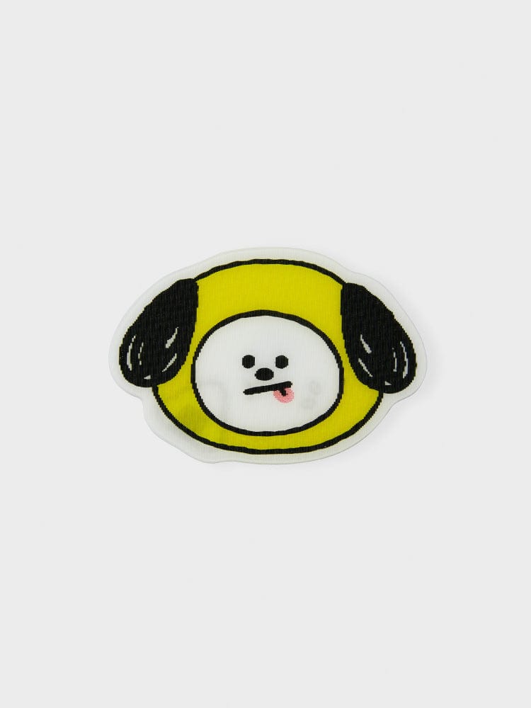 BT21 CHIMMY LENTICULAR 3D MAGNET 2024 SEASON'S GREETINGS : aimant lenticulaire CHIMMY Jimin, fond blanc, style papeterie LINE FRIENDS.