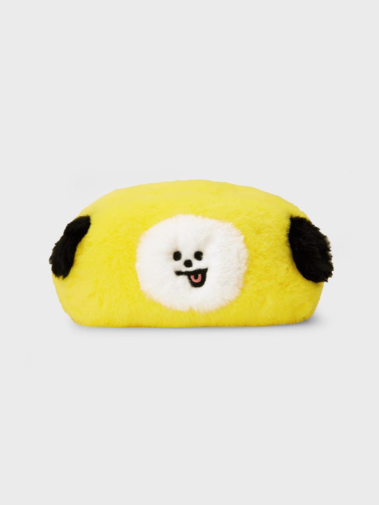 BT21 CHIMMY PLUSH TISSUE HOLDER COZY HOME, peluche LINE FRIENDS en forme de CHIMMY jaune, sur fond clair