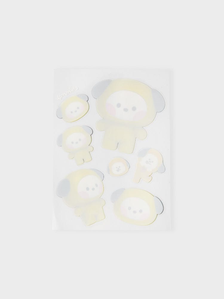 BT21 CHIMMY REMOVABLE STICKERS BIG & TINY EDITION : planche de stickers amovibles CHIMMY, LINE FRIENDS, pour école et bureau