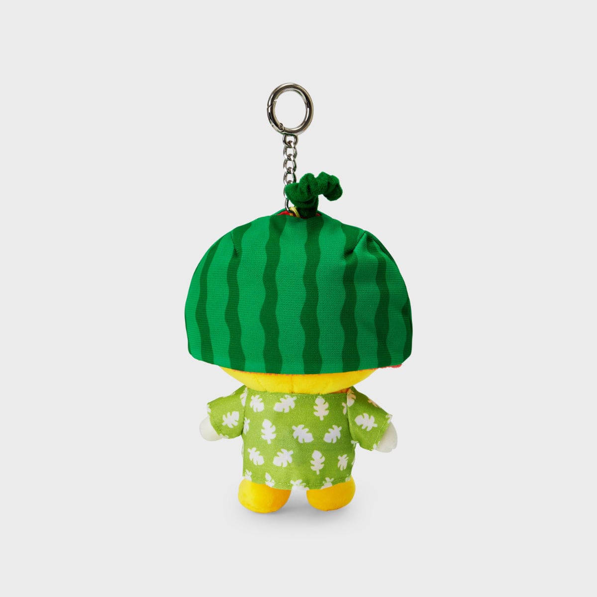 BT21 CHIMMY SUMMER LANE BODY BAG CHARM, porte-clés CHIMMY vert, accessoire LINE FRIENDS sur fond clair, style été K-pop.