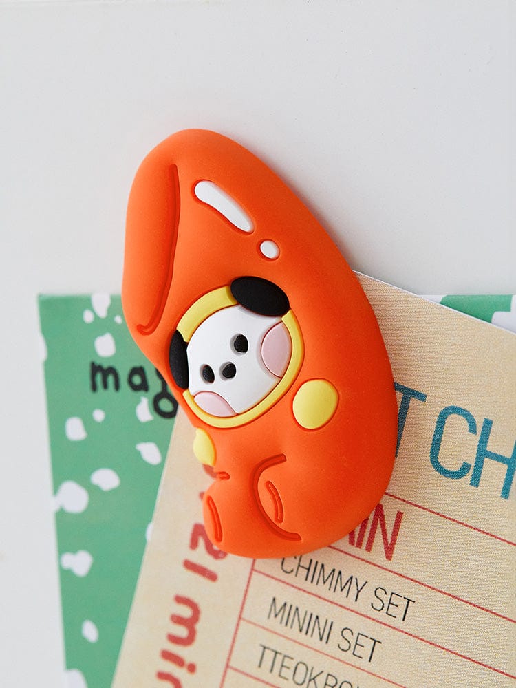 BT21 CHIMMY minini MAGNET BUNSIK LINE FRIENDS : CHIMMY orange sur papeterie, idéal bureau/école, design minimaliste