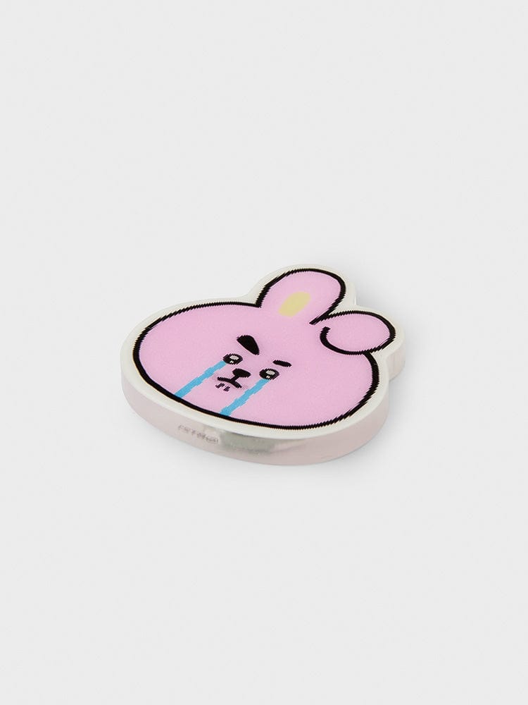 BT21 COOKY LENTICULAR 3D MAGNET 2024 SEASON'S GREETINGS, magnet lenticulaire COOKY LINE FRIENDS sur fond blanc.