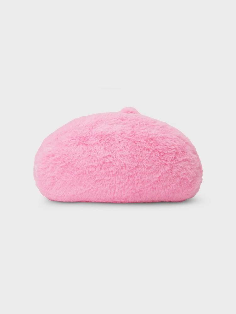 BT21 COOKY PLUSH TISSUE HOLDER COZY HOME : peluche porte-mouchoirs COOKY LINE FRIENDS, tête rose sur fond clair