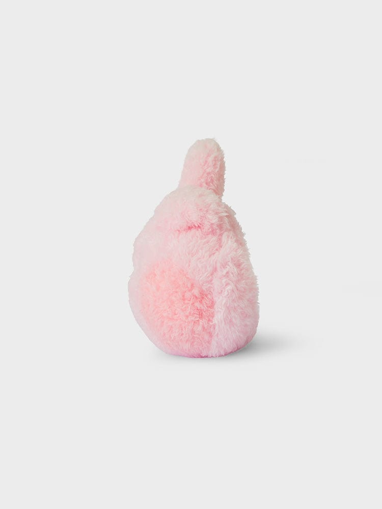 BT21 COOKY minini HANDHELD MIRROR GLITTER EDITION LINE FRIENDS : miroir de poche pailleté rose, lapin kawaii sur fond clair