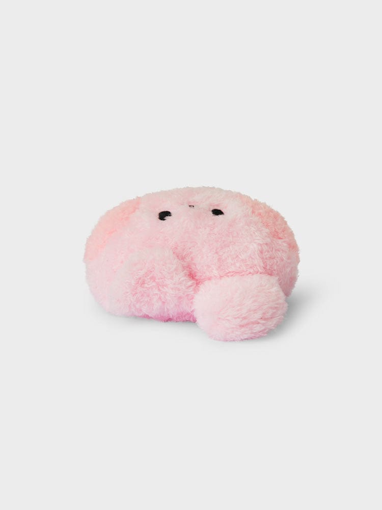 BT21 COOKY minini HANDHELD MIRROR GLITTER EDITION, peluche miroir COOKY LINE FRIENDS, ambiance kawaii rose sur fond clair