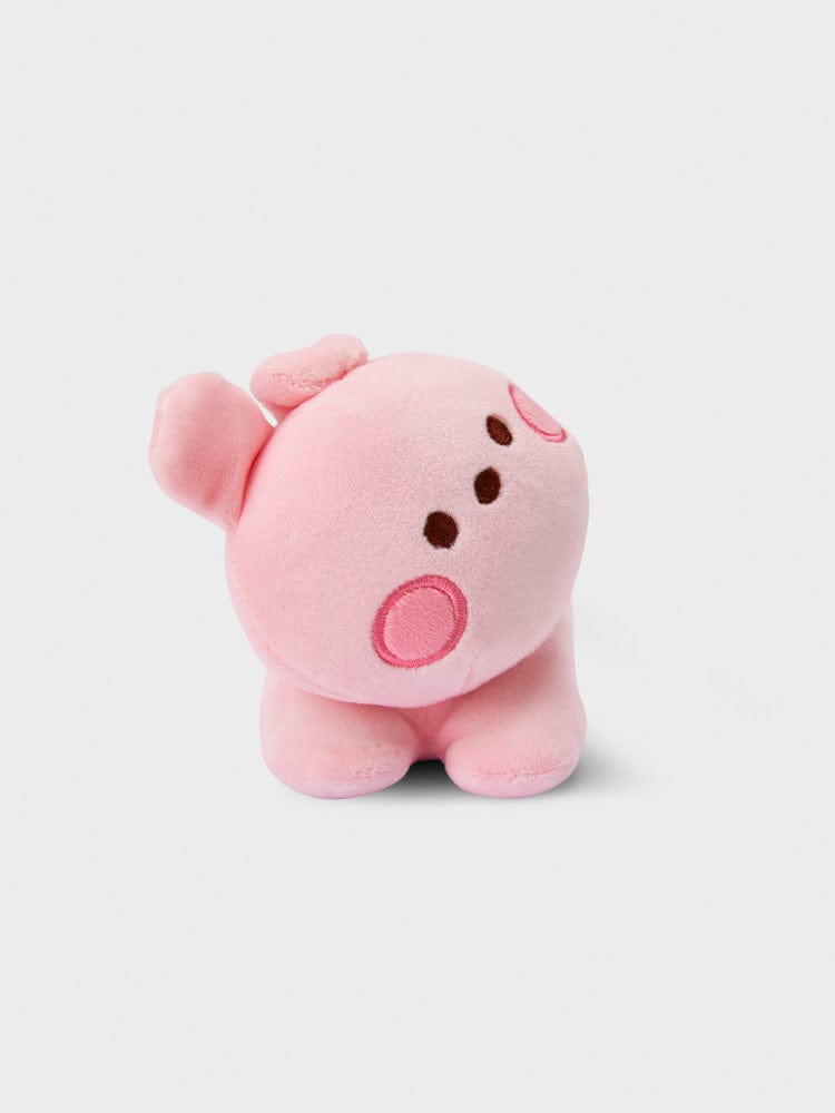 BT21 COOKY minini LYING DOLL : peluche officielle COOKY de BTS, lapin musclé, allongé sur fond clair, déco chambre