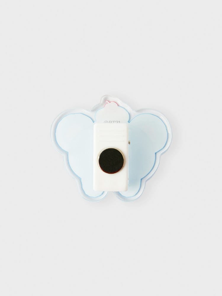 BT21 KOYA ACRYLIC MAGNETIC CLIP ON THE CLOUD EDITION : clip aimanté koala KOYA sur carte, design ciel, papeterie LINE FRIENDS