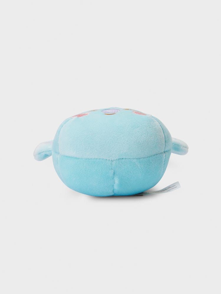 BT21 KOYA BABY MOCHI FACE CUSHION (S) LINE FRIENDS, coussin mochi bleu KOYA koala, fond clair, style kawaii