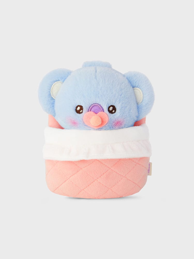 BT21 KOYA NEWBORN BABY PLUSH : peluche bébé koala KOYA LINE FRIENDS, sur fond clair, douce et décorative.
