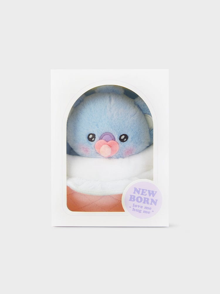 BT21 KOYA NEWBORN BABY PLUSH de LINE FRIENDS, peluche koala nouveau-né bleue, en boîte, photo produit
