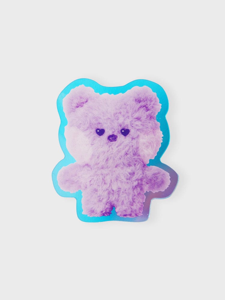 BT21 KOYA minini ACRYLIC MAGNETIC CLIP PURPLE OF WISH EDITION LINE FRIENDS : clip magnétique violet en forme de koala.
