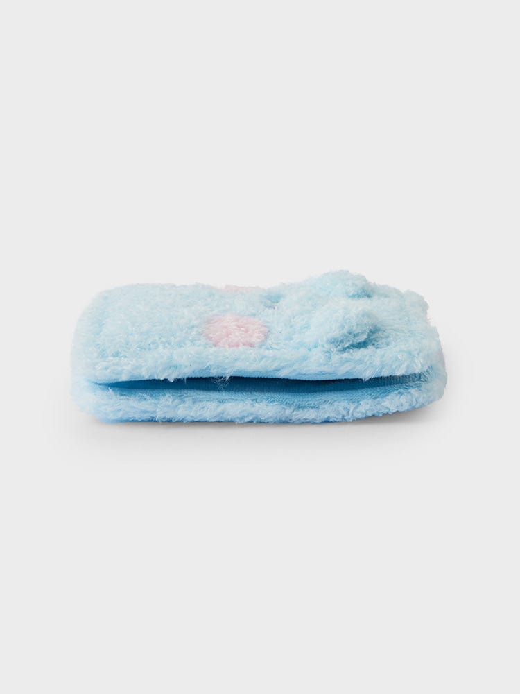 BT21 KOYA minini PHOTO BINDER GLITTER EDITION, binder photo glitter bleu clair KOYA sur fond clair, marque BT21 LINE FRIENDS.