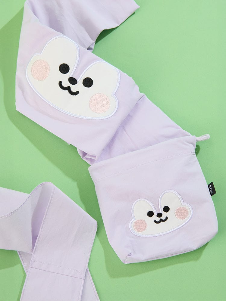 BT21 MANG BABY BASIC ECO BAG officielle LINE FRIENDS, pochette écoconcepçue avec MANG sur fond vert, ultra mignonne
