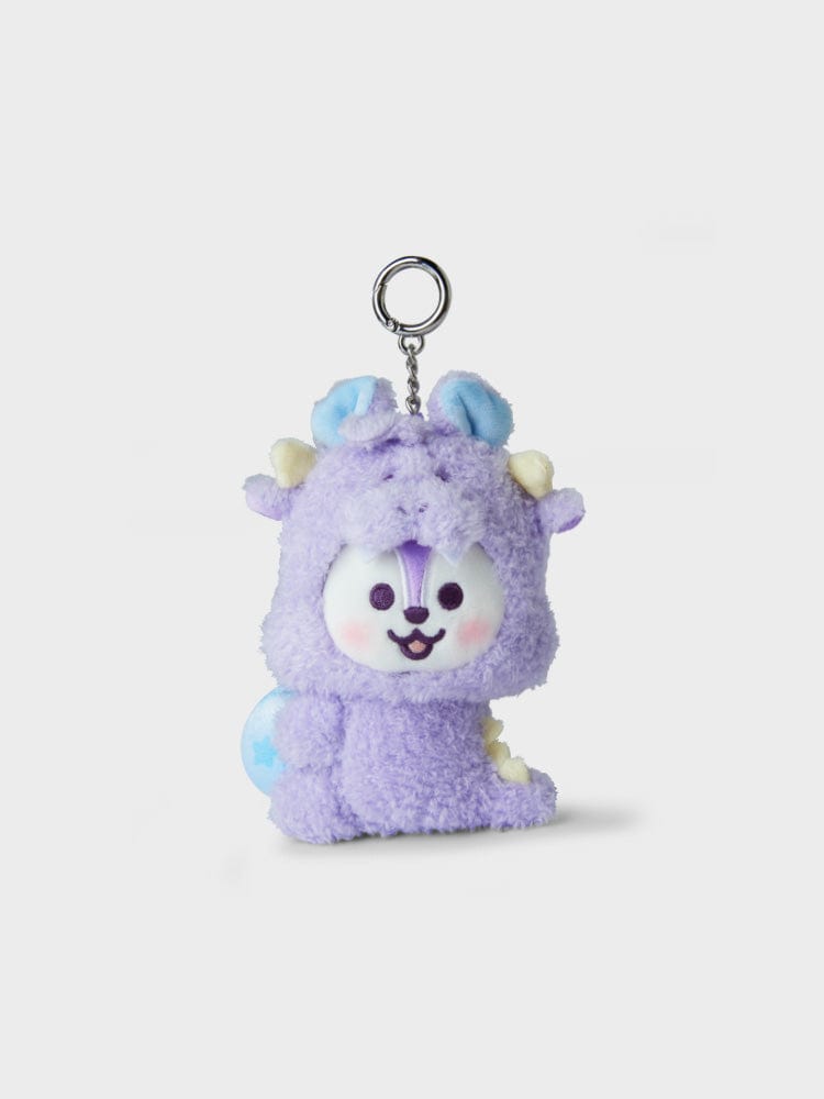 BT21 MANG BABY DOLL KEYRING DRAGON EDITION, porte-clés en peluche MANG danseur masqué de LINE FRIENDS sur fond clair