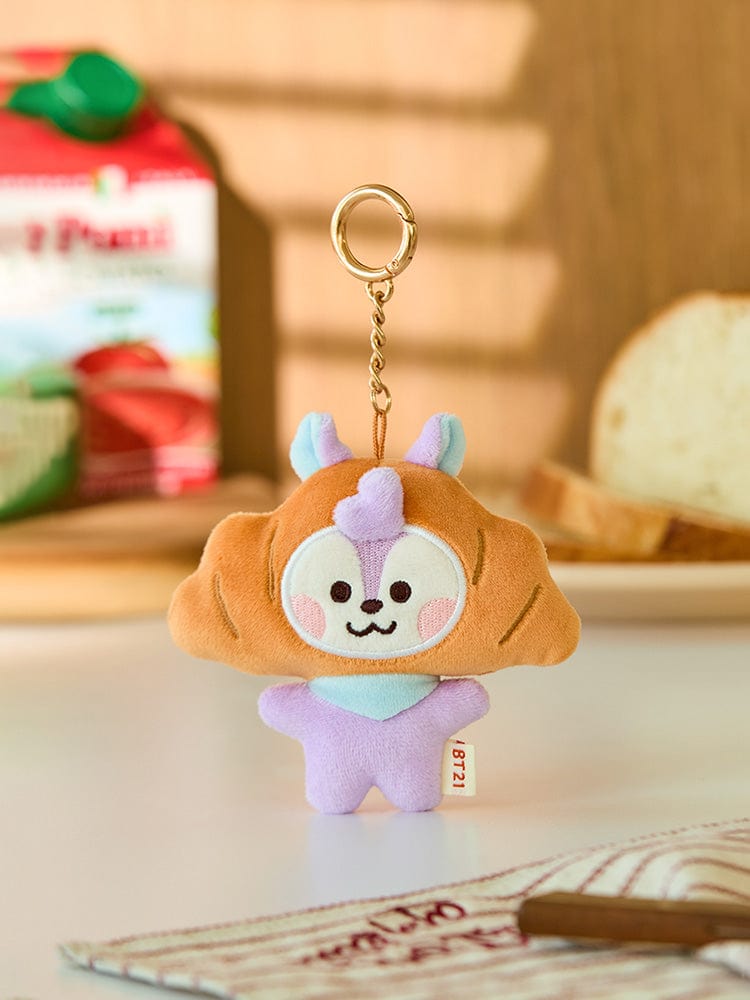BT21 MANG BABY PLUSH KEYRING BAKERY SHOP : porte-clés plush MANG dans une ambiance boulangerie, LINE FRIENDS officiel