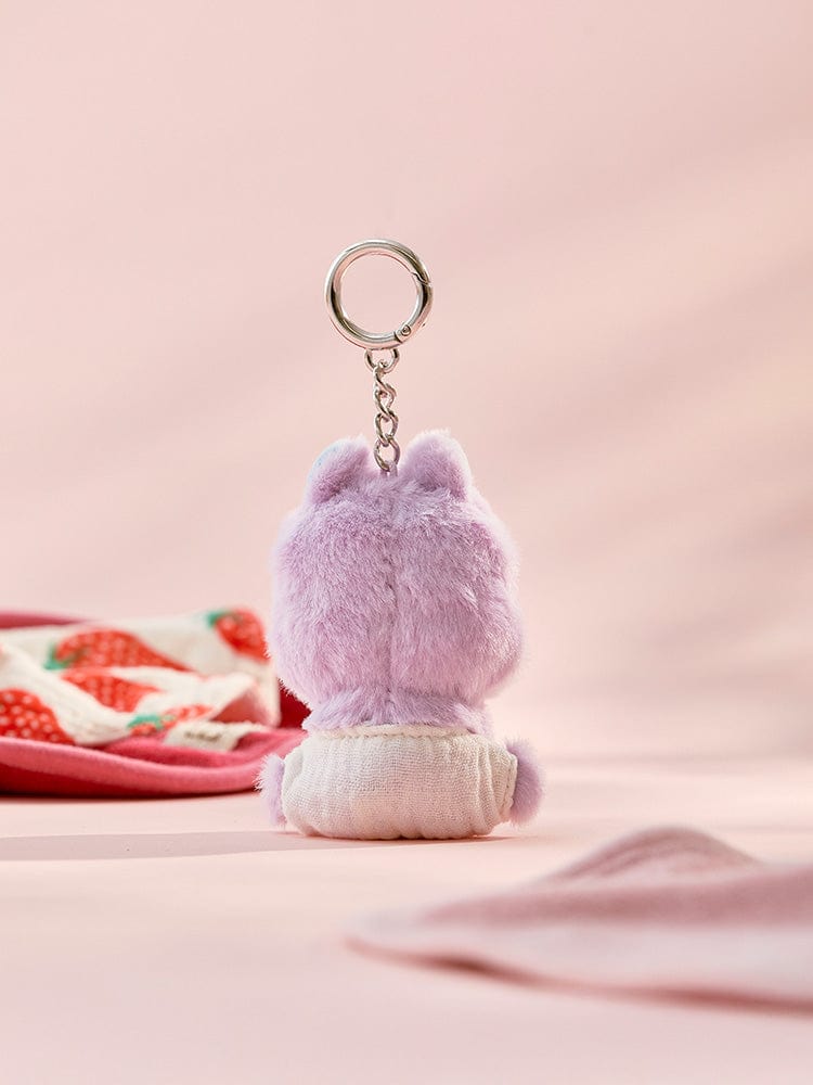 BT21 MANG BABY PLUSH KEYRING NEWBORN SEASON 2, porte-clés peluche LINE FRIENDS sur fond rose