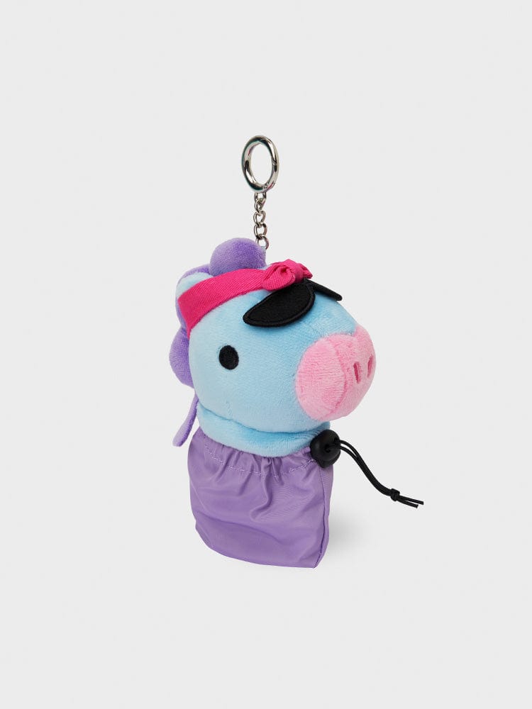 BT21 MANG BABY TRAVEL BAG CHARM porte-clés LINE FRIENDS : petit bébé poney violet sur anneau, pour clés ou sac