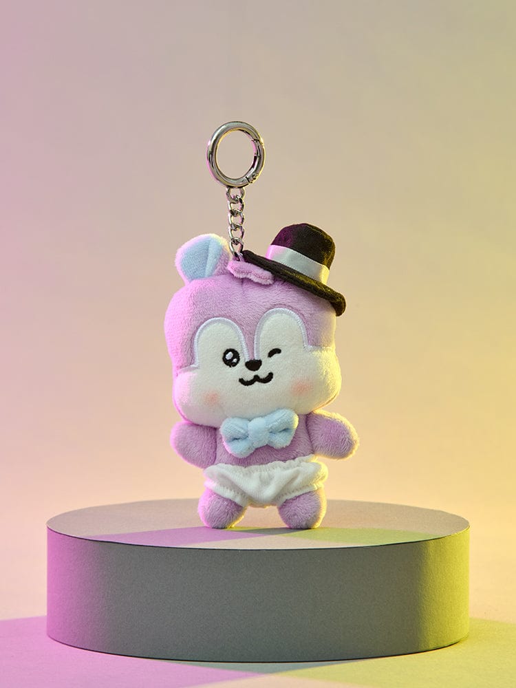 BT21 MANG Baby Born to Dance Small Doll Keychain (Fedora) : porte-clés officiel LINE sur fond pastel, petite figurine K-pop