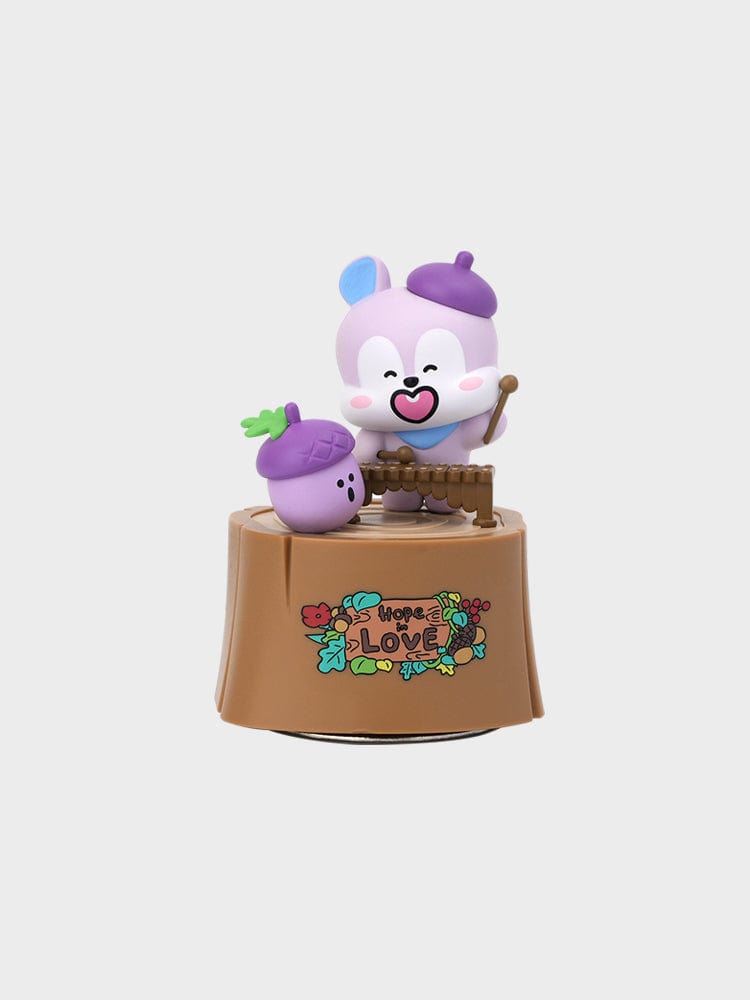 BT21 MANG FIGURINE MUSIC BOX HOPE IN LOVE, figurine poney masqué j-hope BTS, music box décoratif officiel LINE FRIENDS.