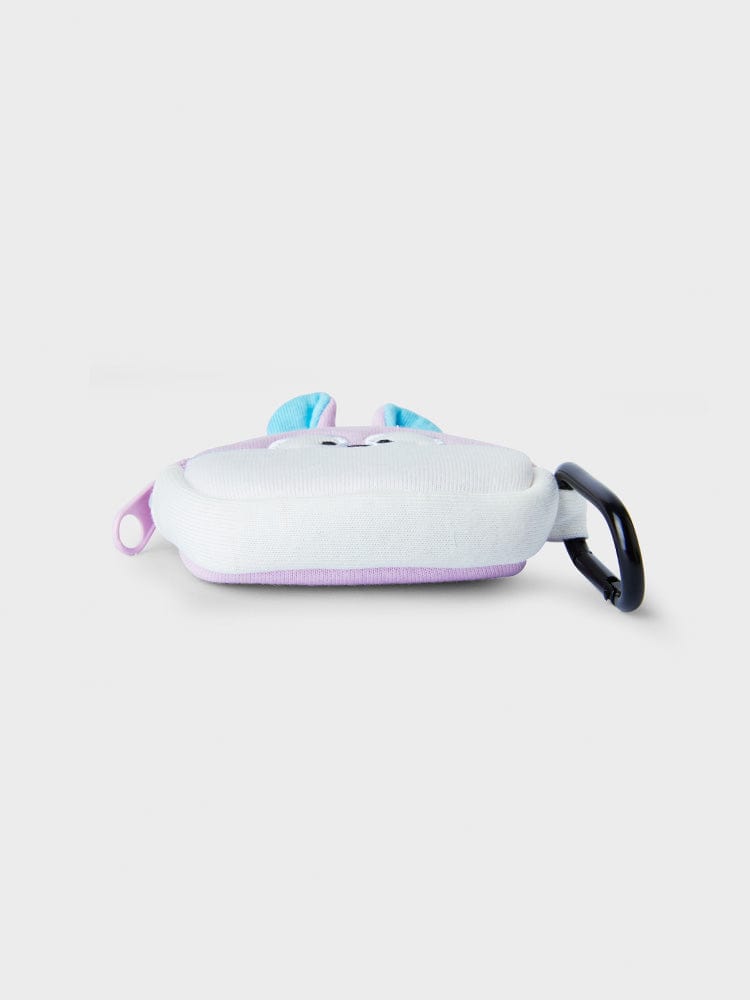 BT21 MANG MINI BAG CHARM POUCH NEW BASIC EDITION : mini pochette charm blanche et pastel, personnage MANG, officiel LINE FRIENDS sur fond clair.