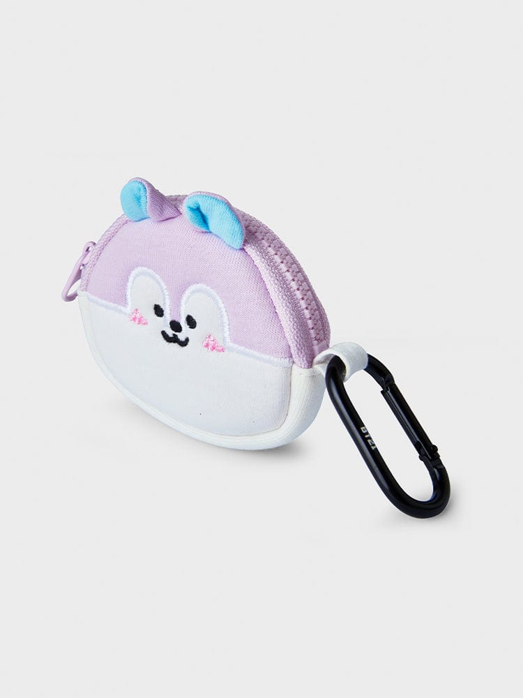 BT21 MANG MINI BAG CHARM POUCH NEW BASIC EDITION, mini pochette officielle LINE FRIENDS avec MANG en violet, sur fond clair.