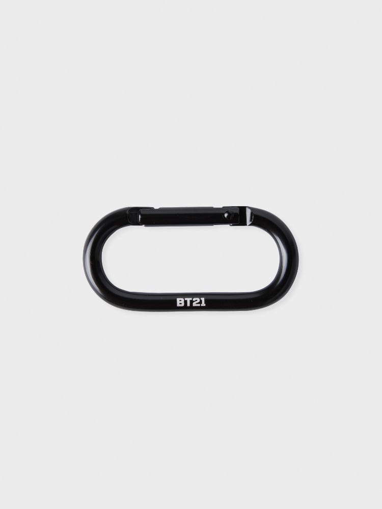 BT21 MANG MINI BAG CHARM POUCH NEW BASIC EDITION, mini porte-clés/charms BT21 noir sur fond clair, officiel LINE FRIENDS