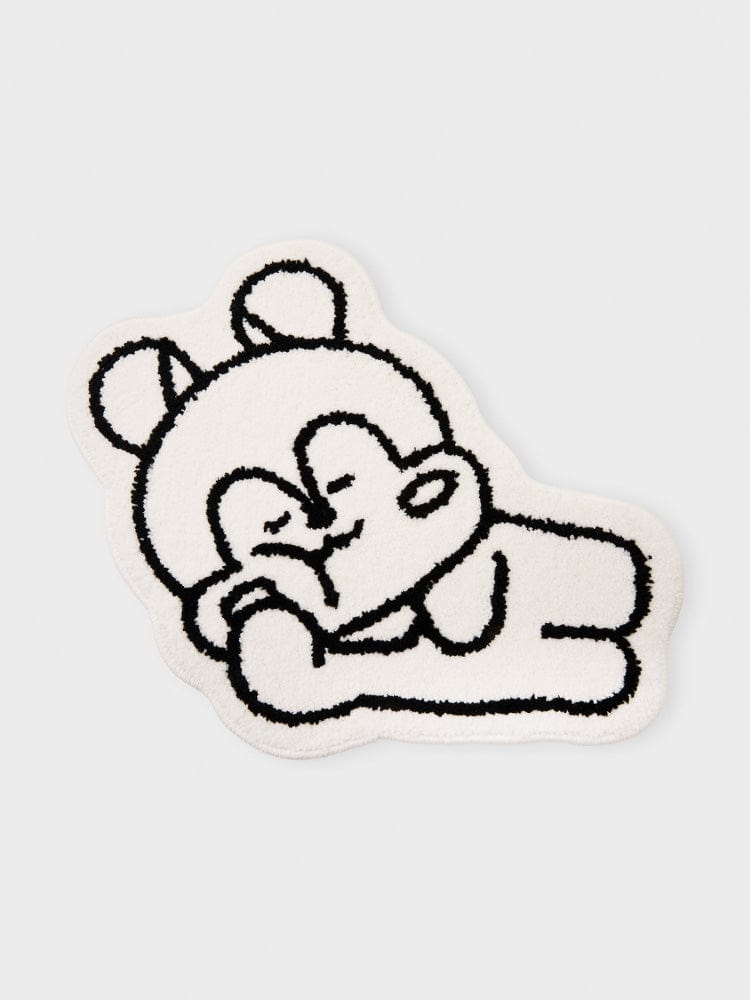 BT21 MANG NON-SLIP SMALL RUG COZY HOME : petit tapis non-slip LINE FRIENDS, motif MANG poney danseur masqué kawaii.