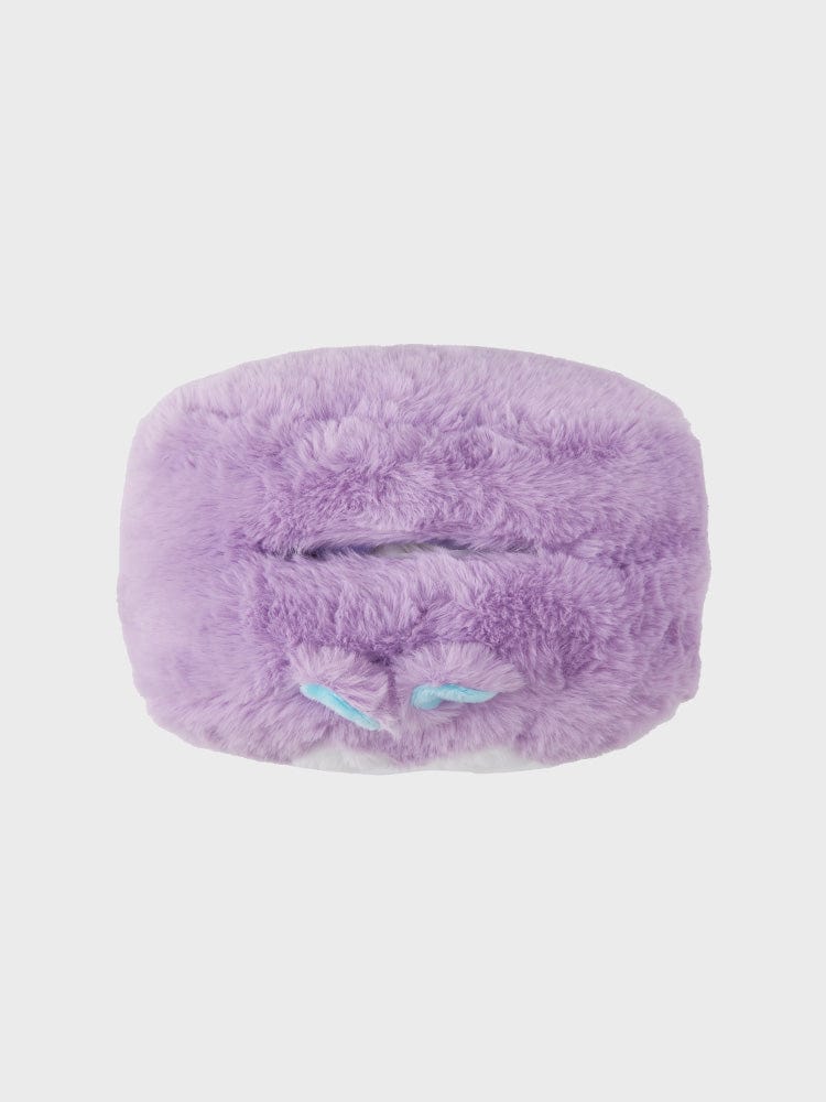 BT21 MANG PLUSH TISSUE HOLDER COZY HOME LINE FRIENDS : peluche MANG violet pour porte mouchoirs, décor chambre cosy.