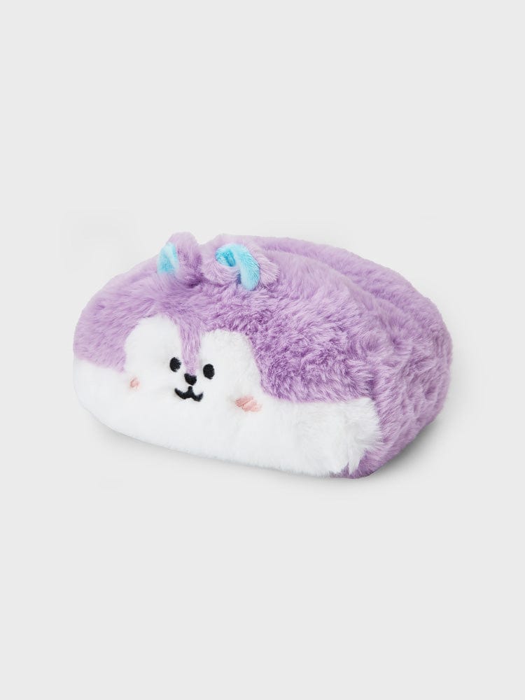 BT21 MANG PLUSH TISSUE HOLDER COZY HOME : peluche LINE FRIENDS en forme de poney, porte-mouchoirs décoratif pour chambre.