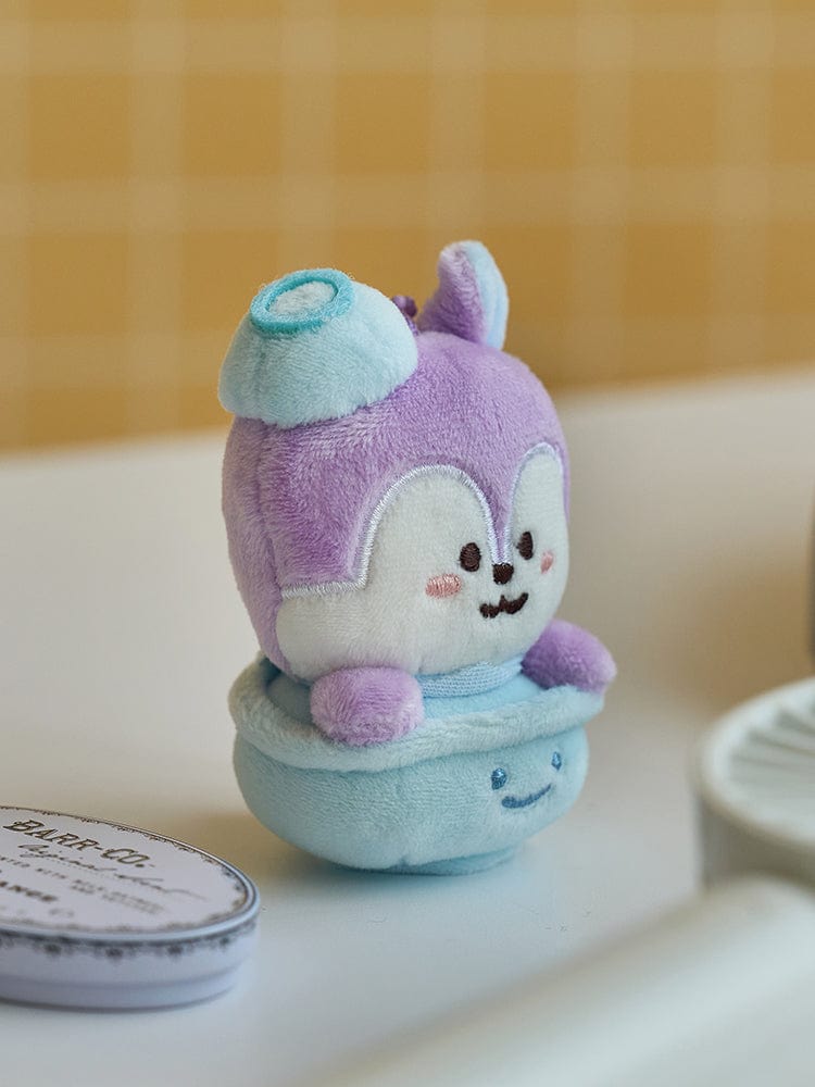 BT21 MANG RJ WELCOME PARTY RICE BOWL DOLL KEYRING (S) porte-clés RJ alpaga, figurine textile officielle LINE FRIENDS, fond doux