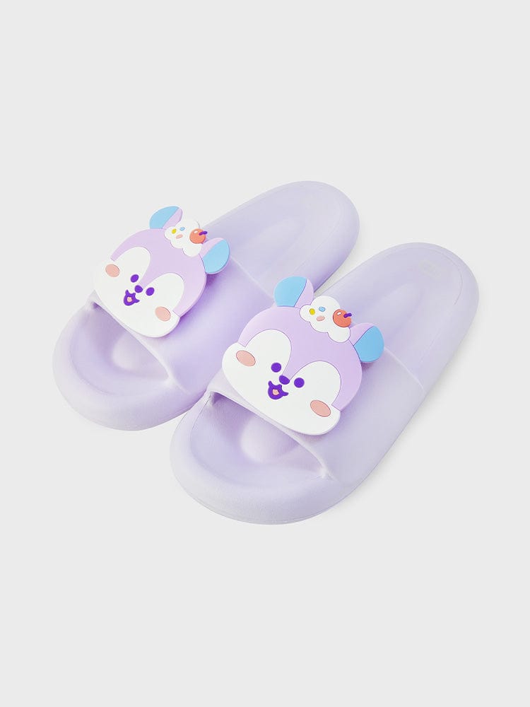 BT21 MANG SLIPPERS ON THE CLOUD EDITION : chaussons officiels LINE FRIENDS avec MANG sur nuage, ambiance kawaii.