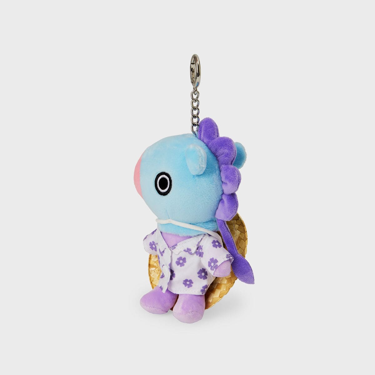 BT21 MANG SUMMER LANE BODY BAG CHARM porte-clés en peluche Mang (j-hope BTS) sur fond clair, accessoire officiel LINE FRIENDS.