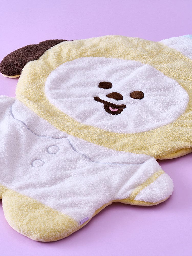 BT21 NEW BASIC CHIMMY SWEET DREAMS CHARACTER KNEE BLANKET, couverture genou CHIMMY Jimin BTS, sur fond violet, kawaii.
