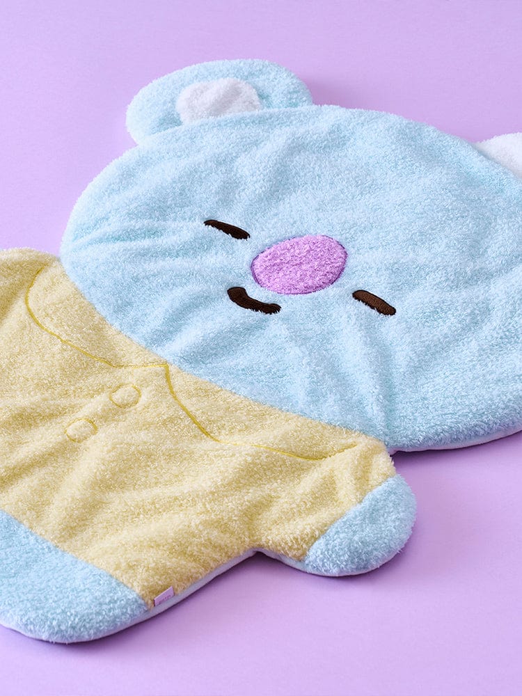 BT21 NEW BASIC KOYA SWEET DREAMS CHARACTER KNEE BLANKET LINE FRIENDS : plaid genou KOYA koala bleu sur fond violet, ambiance kawaii