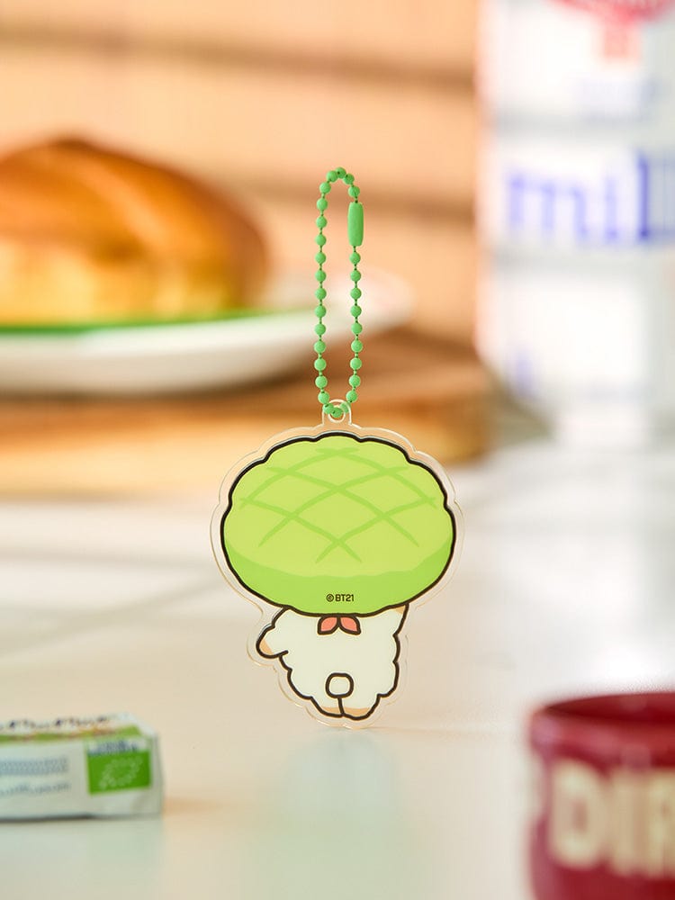 BT21 RJ BABY ACRYLIC KEYRING BAKERY SHOP, porte-clés acrylique RJ alpaga dans un décor de boulangerie