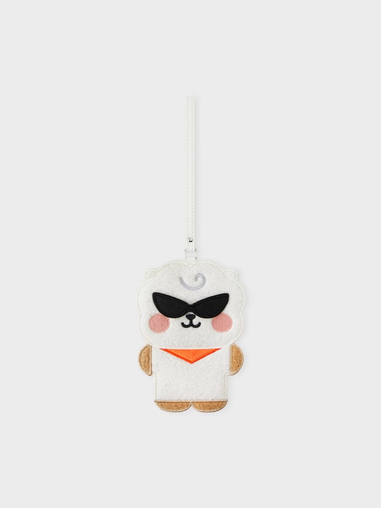 BT21 RJ BABY TRAVEL LUGGAGE TAG officiel LINE FRIENDS, étiquette de valise bébé alpaga RJ sur fond clair
