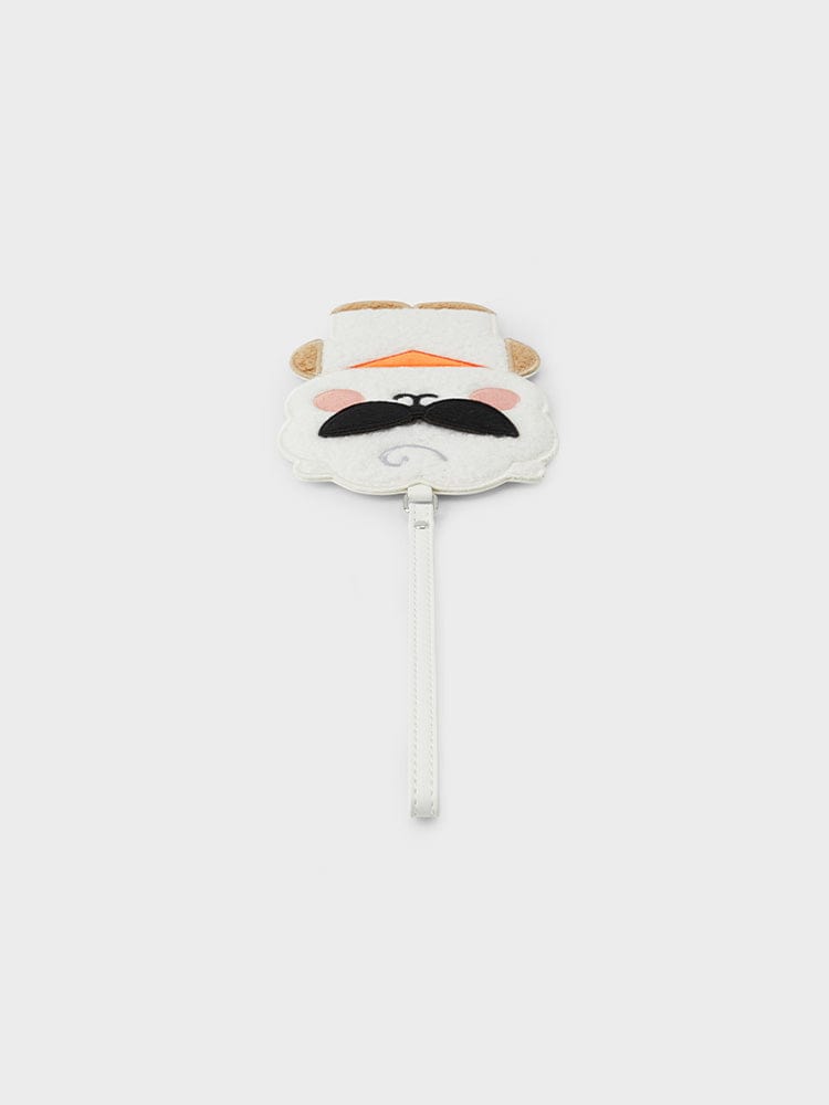 BT21 RJ BABY TRAVEL LUGGAGE TAG, tag de valise officiel LINE FRIENDS avec alpaga RJ mignon sur fond clair