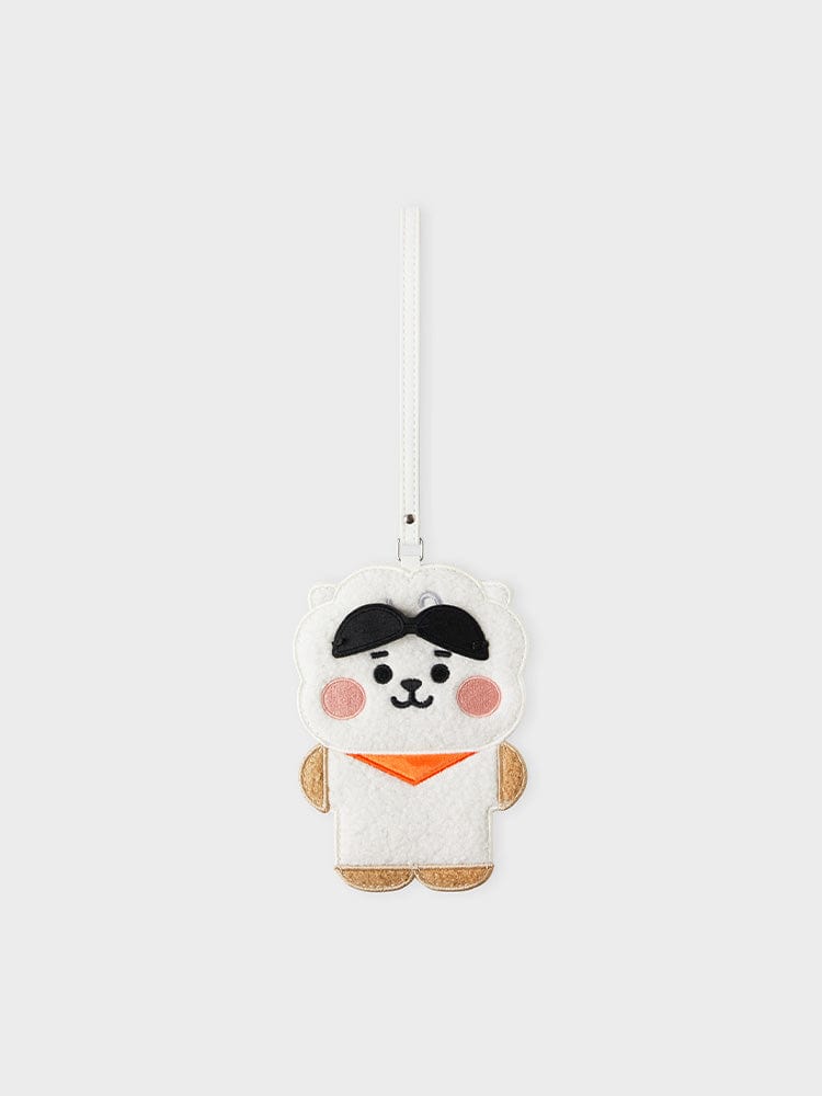 BT21 RJ BABY TRAVEL LUGGAGE TAG version baby, porte-bagage mignon de LINE FRIENDS, accessoire de voyage sur fond clair