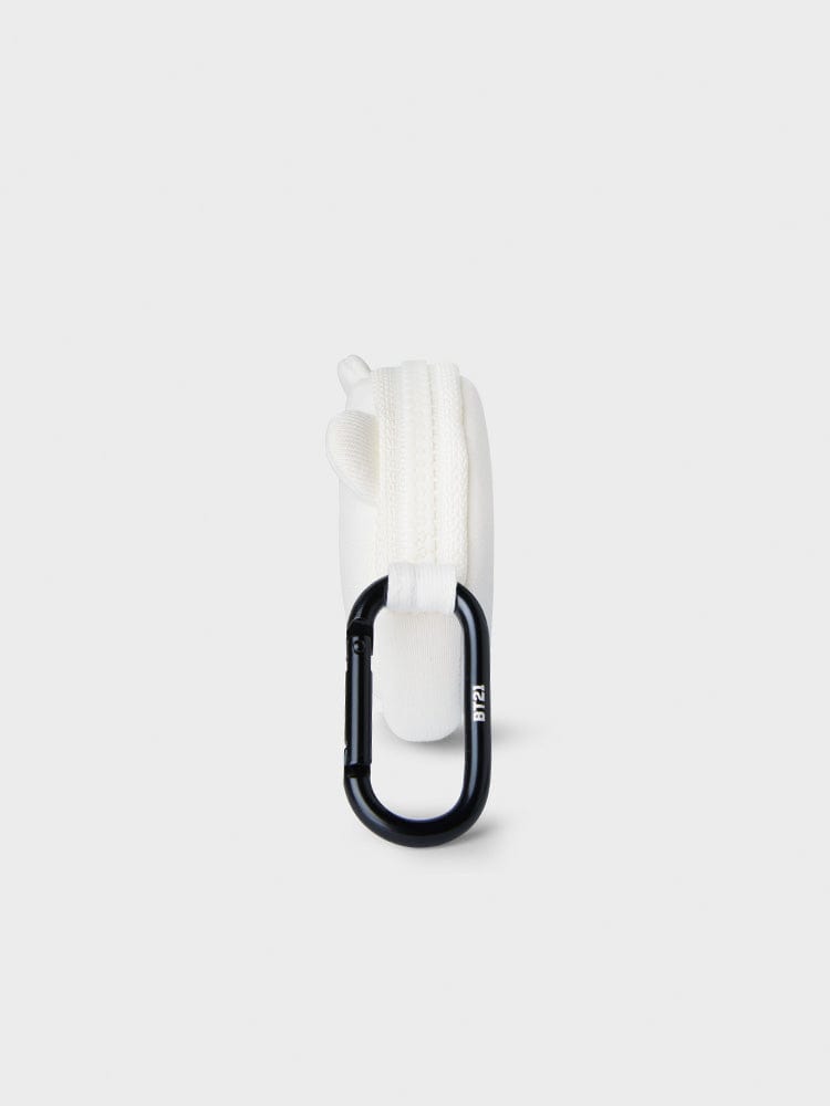 BT21 RJ MINI BAG CHARM POUCH NEW BASIC EDITION de LINE FRIENDS : mini pochette charm RJ, style blanc sur fond clair.