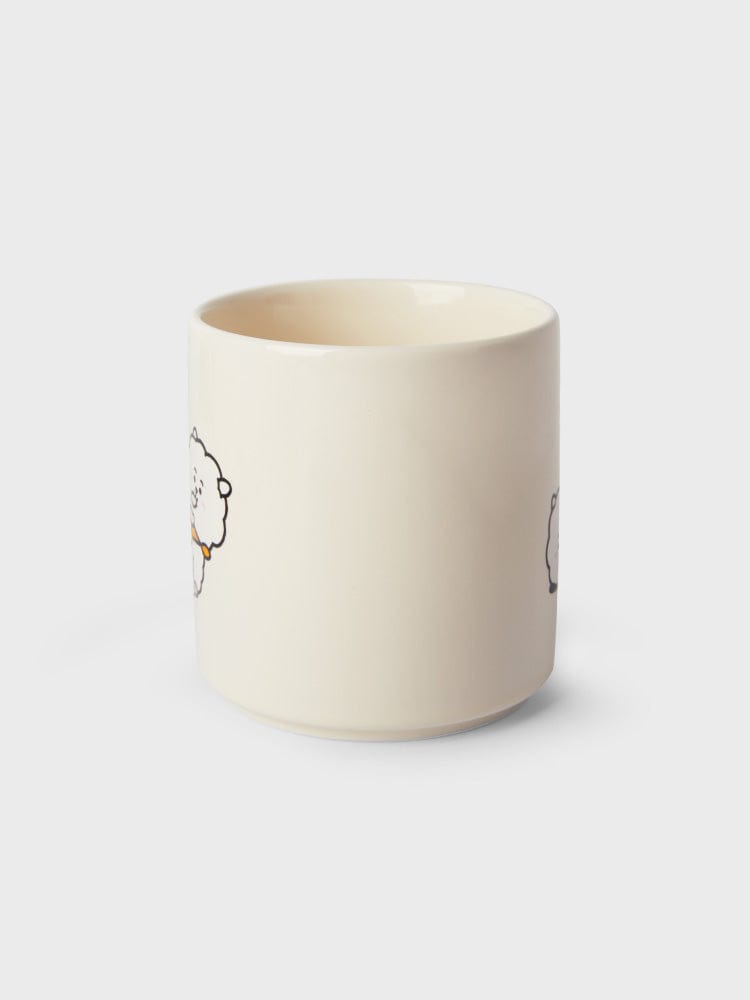 BT21 RJ MUG CUP (12 OZ) NEW BASIC EDITION, mug blanc RJ alpaga, style kawaii, marque LINE FRIENDS, vue studio