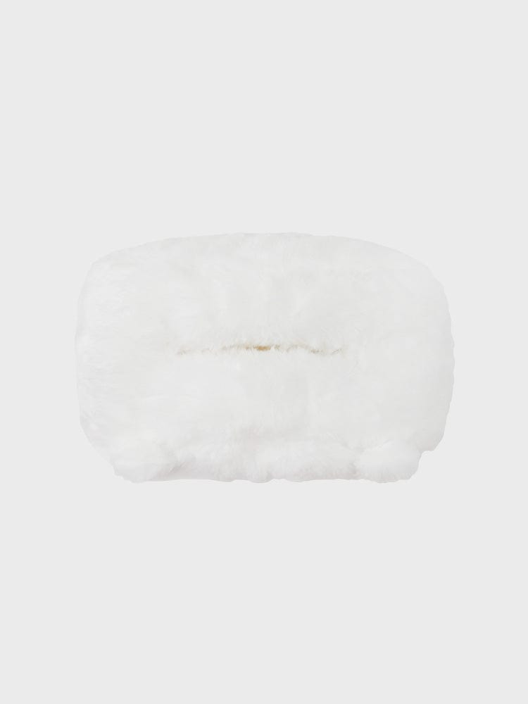 BT21 RJ PLUSH TISSUE HOLDER COZY HOME : peluche RJ alpaga LINE FRIENDS, boîte à mouchoirs moelleuse en décor chambre