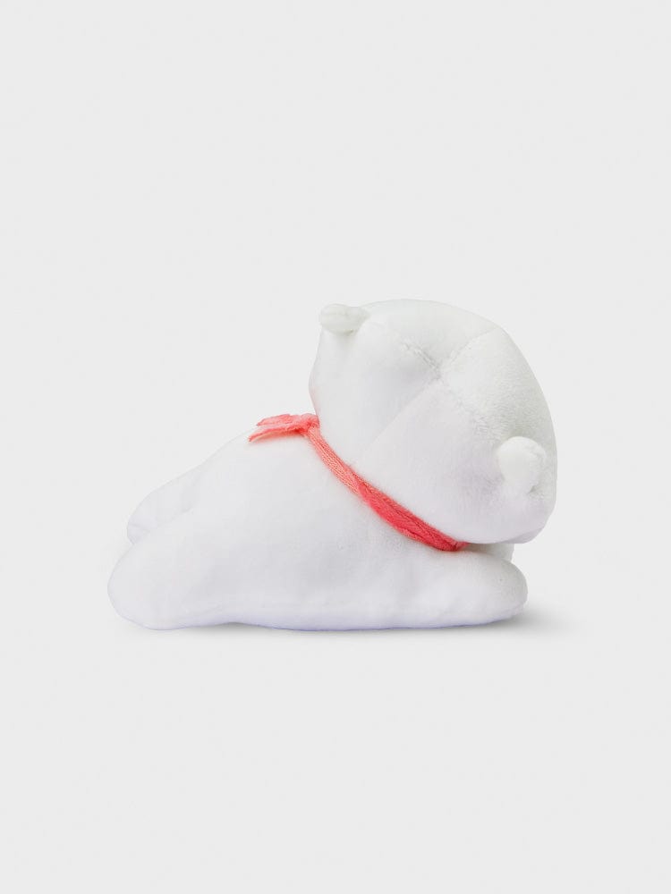 BT21 RJ minini LYING DOLL peluche officielle Jin de BTS, alpaga RJ couché, décor chambre, fond blanc