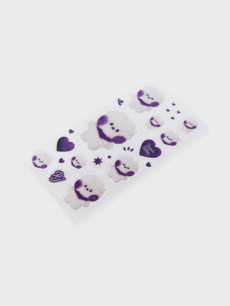 BT21 RJ minini STICKERS PURPLE OF WISH EDITION : stickers violets d’RJ, papeterie LINE FRIENDS pour école/bureau