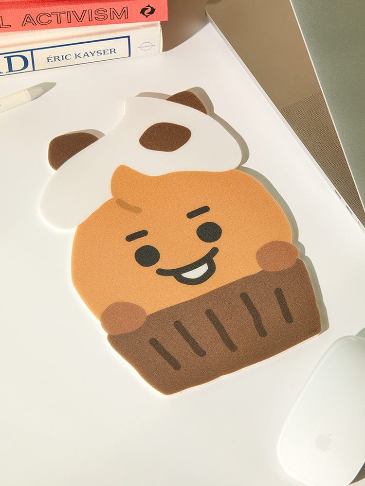 BT21 SHOOKY BABY MOUSE PAD BAKERY SHOP : souris/SHOOKY biscuit sur tapis de souris, design bébé, décor boulangerie LINE FRIENDS