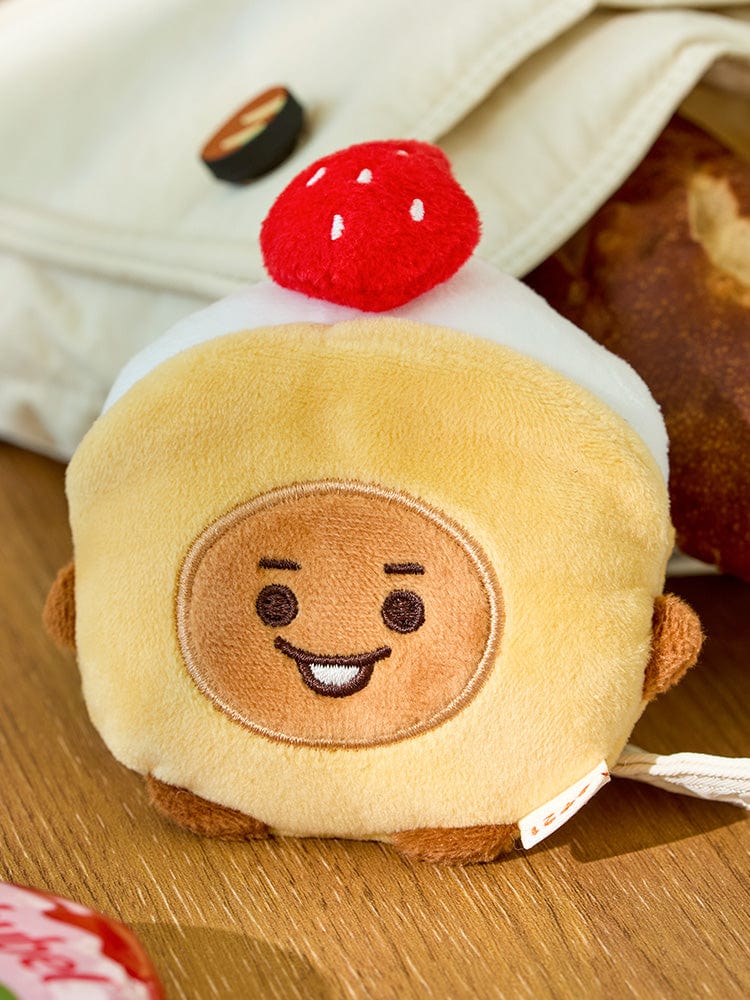 BT21 SHOOKY BABY PLUSH KEYRING BAKERY SHOP : porte-clés en peluche SHOOKY biscuit malicieux, ambiance boulangerie