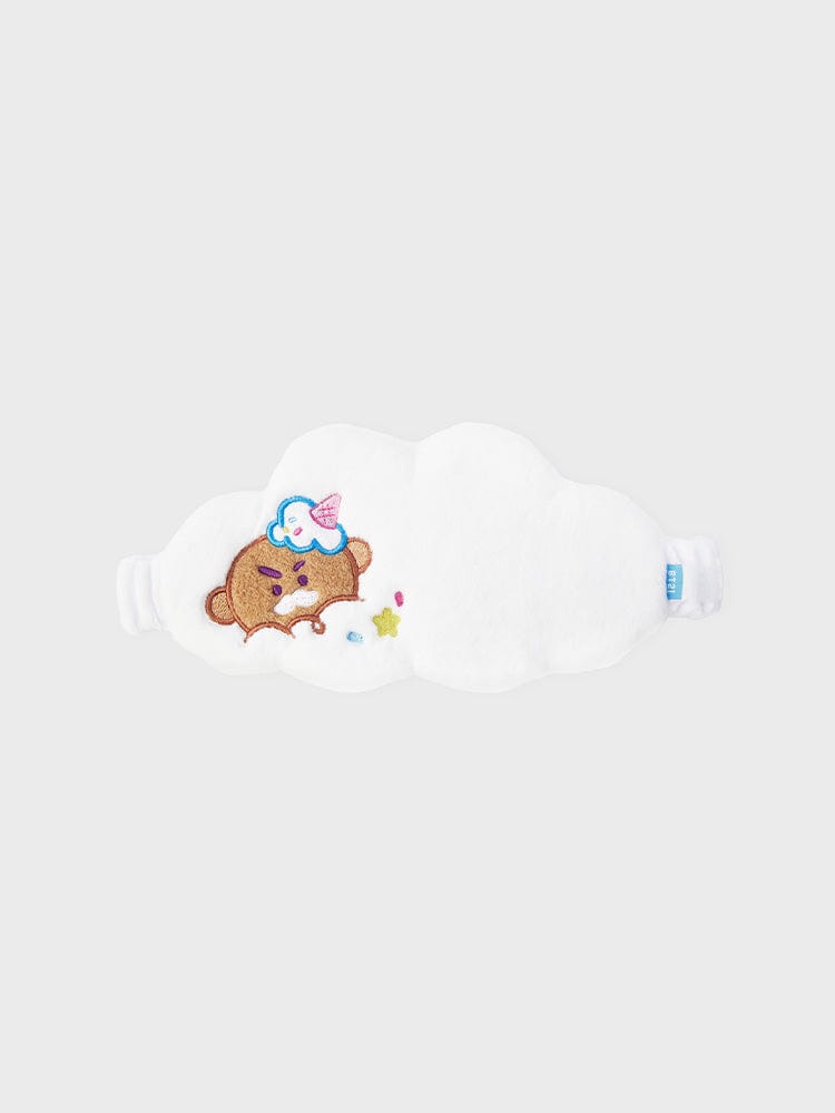 BT21 SHOOKY SLEEP SHADE ON THE CLOUD EDITION, coussin nuage blanc avec SHOOKY endormi, déco kawaii LINE FRIENDS