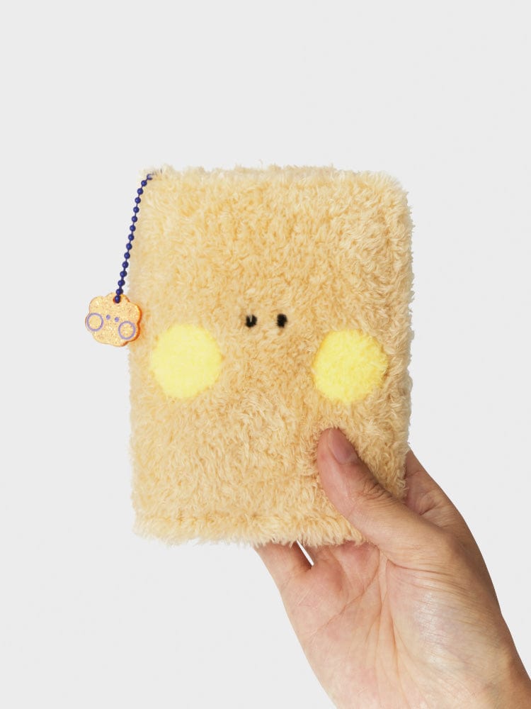 BT21 SHOOKY minini PHOTO BINDER GLITTER EDITION : mini classeur photo pailleté avec SHOOKY mignon, fond clair, papeterie