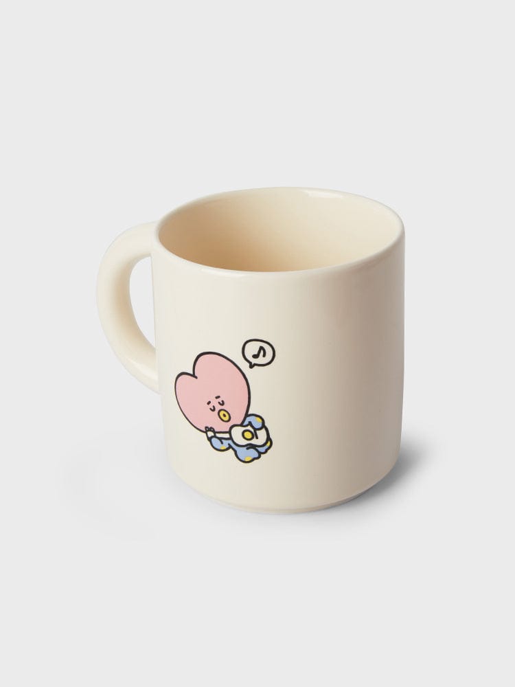 BT21 TATA MUG CUP (12 OZ) NEW BASIC EDITION, mug officiel LINE FRIENDS avec TATA prince extraterrestre sur fond clair