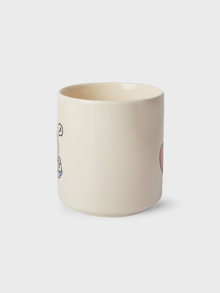 BT21 TATA MUG CUP (12 OZ) NEW BASIC EDITION LINE FRIENDS : tasse kawaii beige avec TATA, sur fond clair, style intérieur